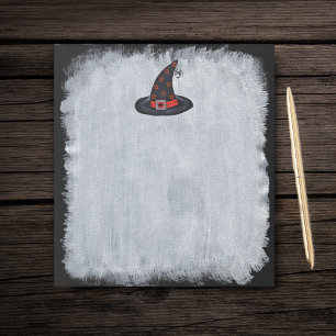 Bloc-note Casquette de sorcière noire étoiles mignonne araig