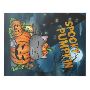 Bloc-note Cat Lover Halloween Cat Pumpkin