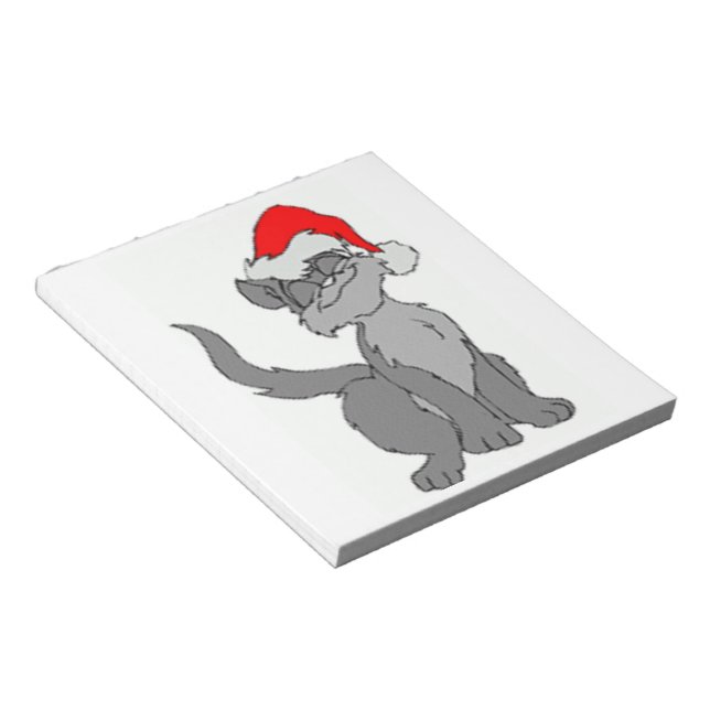 BLOC-NOTE CAT PÈRE NOËL (Incliné)