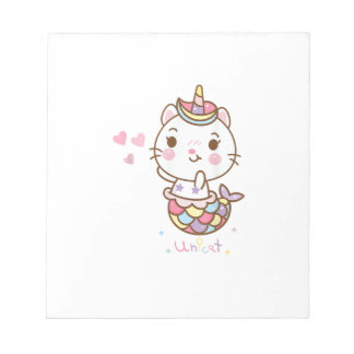 Bloc-note Cat Unicorn shirt - Unicat Mermaid Cat I believe i
