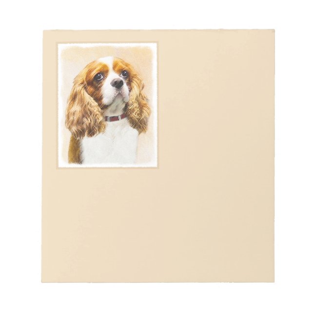 Bloc-note Cavalier King Charles Spaniel Peinture originale (Devant)