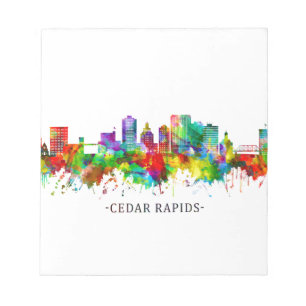 Bloc-note Cedar Rapids Iowa Skyline