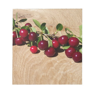 Bloc-note cerises rouges