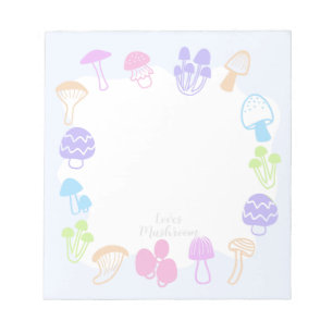 Bloc-note Champignons colorés