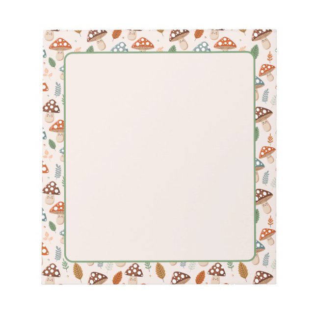 Bloc-note Champignons, Feuillage d'automne, Nature Patten (Devant)