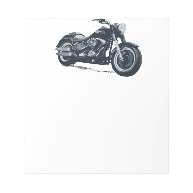 Bloc-note Chaque garçon aime une moto américaine Fat Blue (Devant)