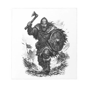 Bloc-note Charge de guerrier Viking - Bataille d'encre