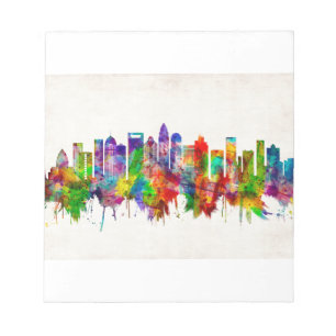 Bloc-note Charlotte North Carolina Skyline