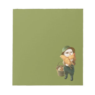 Bloc-note Chat adorable avec Hen à la ferme