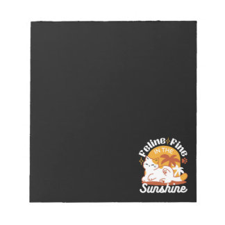 Bloc-note Chat adorable se relaxer au soleil - Animal de com