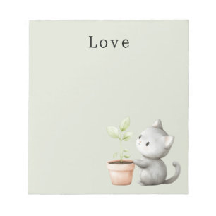 Bloc-note Chat de jardin avec amour des plantes