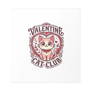 Bloc-note Chat de la Saint-Valentin Dessin drôle pour amateu