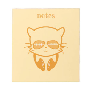 Bloc-note Chat de musique