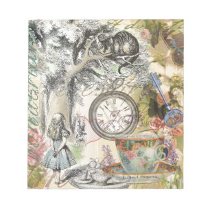 Bloc-note Chat du Cheshire Alice au Pays des Merveilles Clas