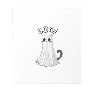 Bloc-note Chat fantôme mignon Boo Kitty Halloween chaton eff