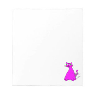 Bloc-note Chat gras rose personnalisé
