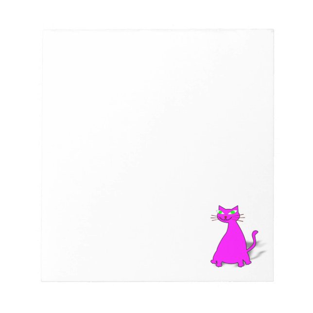 Bloc-note Chat gras rose personnalisé (Devant)