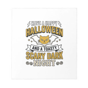 Bloc-note Chat Halloween Vintage Création Nuit Sombre Effray