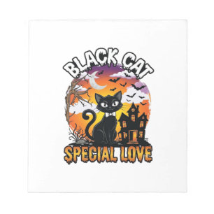 Bloc-note Chat Noir Amour Spécial Halloween Maison Hantée Ch