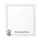 Chat noir et blanc avec bordure Paw