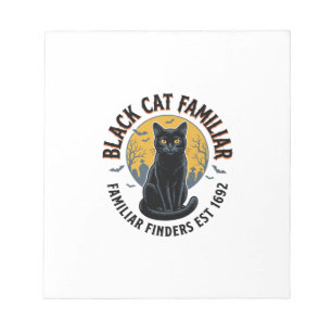 Bloc-note Chat Noir Familier Design de Sauvetage Halloween V