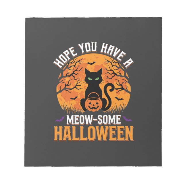Bloc-note Chat Noir Halloween Incroyable (Devant)
