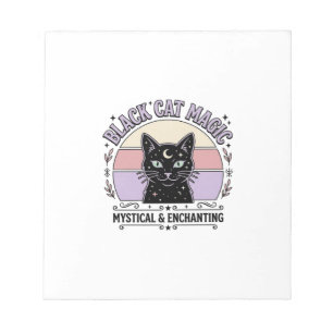 Bloc-note Chat Noir Magie Chat Noir Chat Noir Vintage Vector