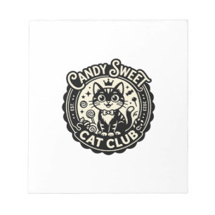 Bloc-note Chat Sucré Mignon Graphique de Chat Drôle - Candy 