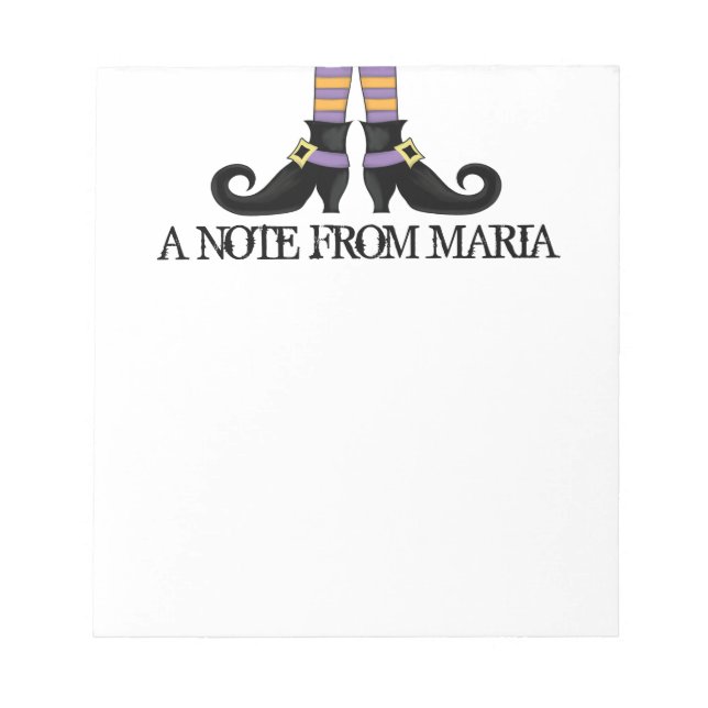 Bloc-note Chaussures de sorcière Whimsy avec bande violette  (Devant)