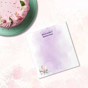 Bloc-note Chef pâtissier Ustensiles de cuisine Aquarelle vio