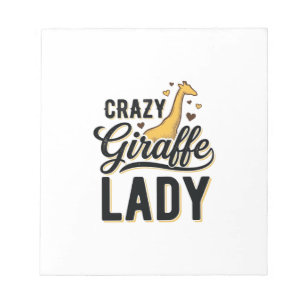 Bloc-note Chemise à motif de gravure vintage Crazy Giraffe L