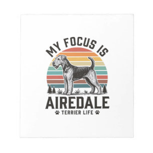 Bloc-note Chemise Airedale Terrier Amateur de Chien Vintage