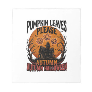 Bloc-note Chemise Automnale Citrouille Avec Feuilles De Tomb