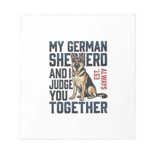 Bloc-note Chemise Berger Allemand Amoureux de Chien Drôle Gr