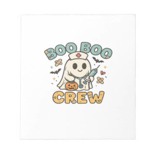 Bloc-note Chemise Boo Boo Crew � Infirmière Halloween Fantôm