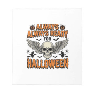 Bloc-note Chemise crâne Halloween Gravure vintage Citation d