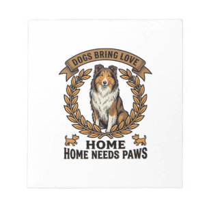 Bloc-note Chemise d'amour de chien Gravure vintage conceptio