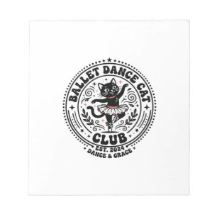 Bloc-note Chemise d'art pour amateur de chat et de danse de 