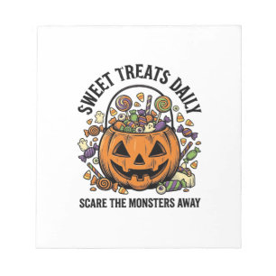 Bloc-note Chemise de bonbons Halloween Dessin de monstre mig