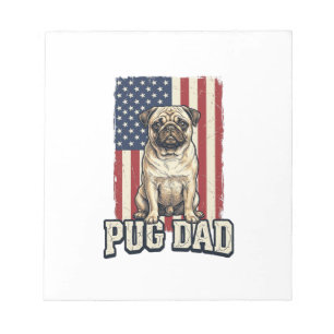 Bloc-note Chemise de chien de gravure vintage patriotique Pu