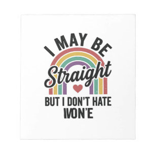 Bloc-note Chemise de fierté arc-en-ciel Straight But Kind Vi