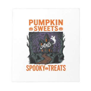 Bloc-note Chemise de friandises de citrouille Spooky Traite
