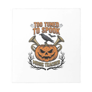 Bloc-note Chemise de gravure de citrouille Halloween Prof de