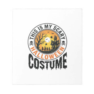Bloc-note Chemise de gravure vintage de costume d'Halloween 