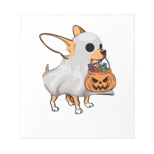 Bloc-note Chemise de Halloween Citrouille Fantôme Chihuahua