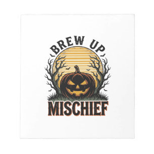 Bloc-note Chemise de malice de citrouille Graphique vintage
