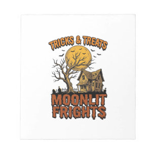 Bloc-note Chemise de nuit d'arbre vintage de lune hantée d'H