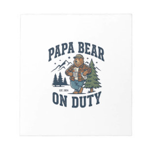 Bloc-note Chemise de papa ours en service pour la fête des p