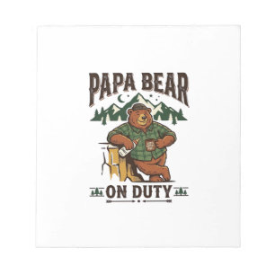 Bloc-note Chemise de papa ours en service pour la fête des p