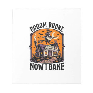 Bloc-note Chemise de pâtissier Halloween Sorcière Balai Cass